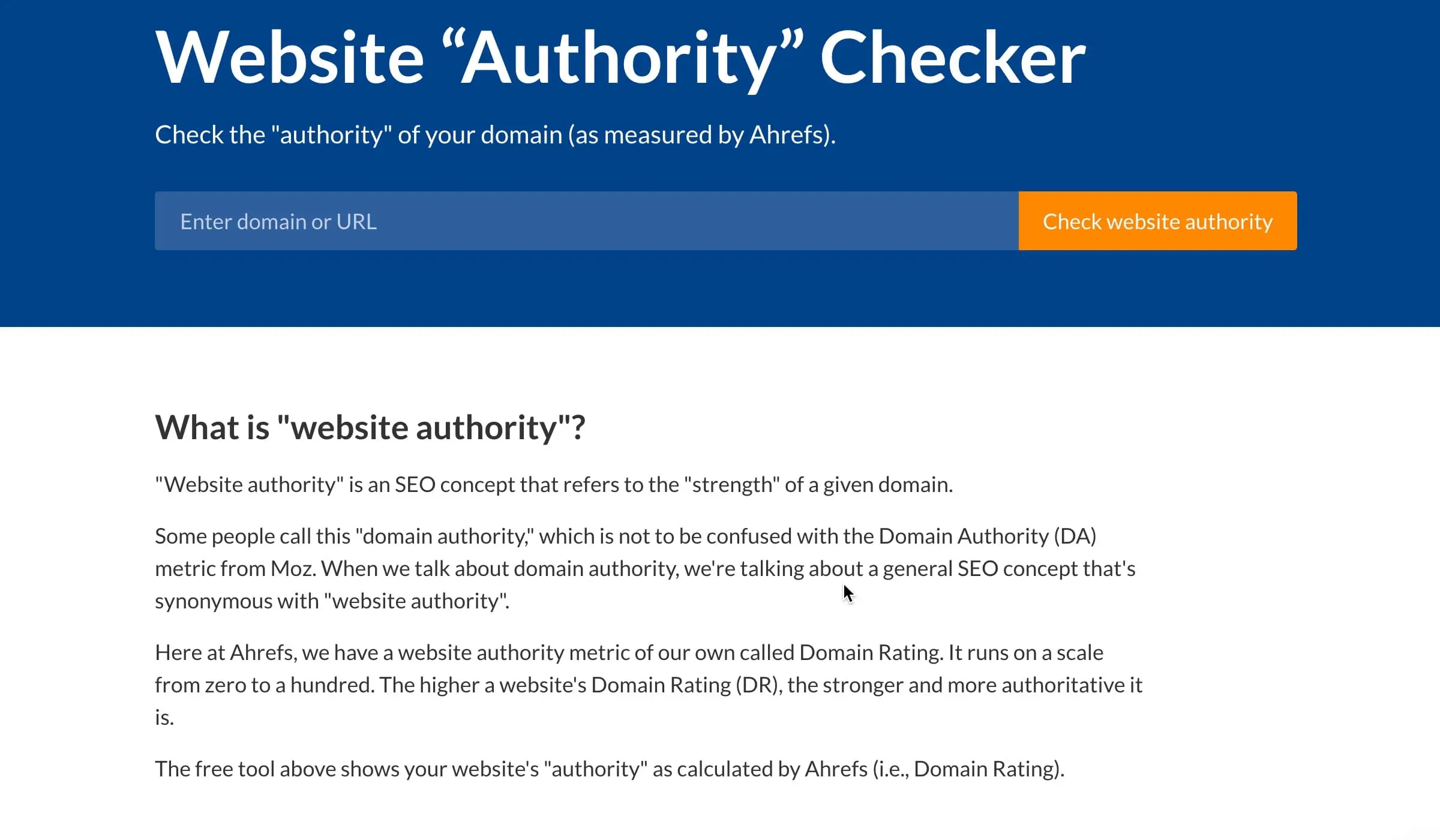 Website Authority Checker